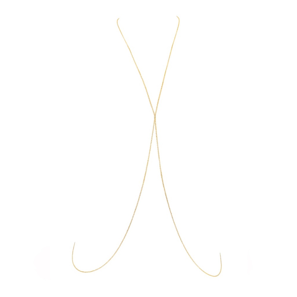 BYCHARI GOLD CLASSIC BODY CHAIN (DEEP V) SIZE SMALL